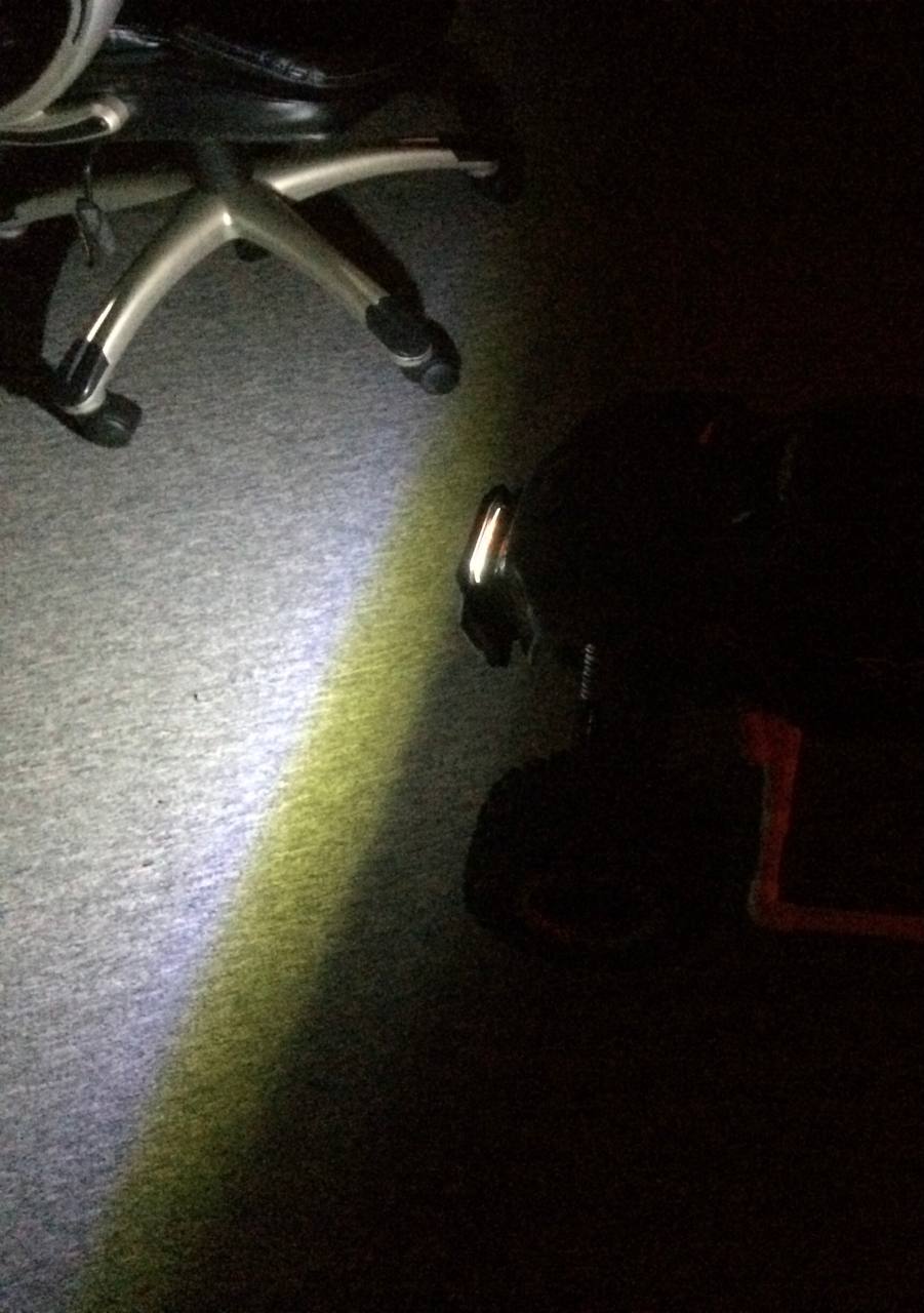 Front light with rechargeable battery