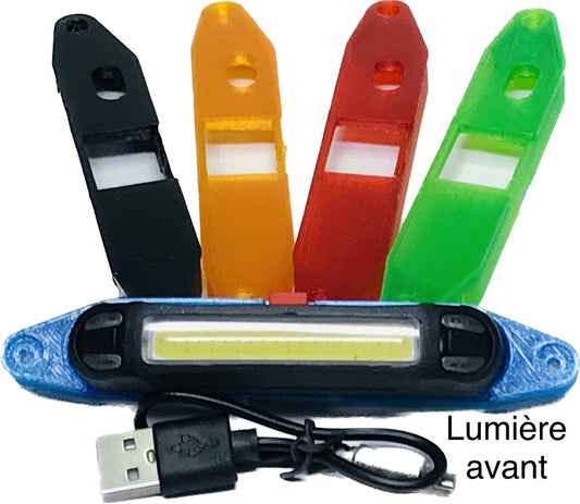 Front light with rechargeable battery